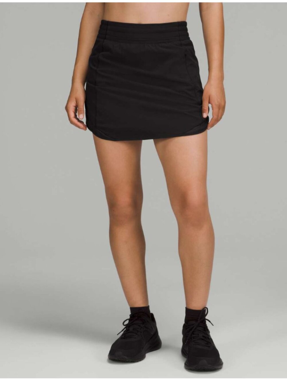 Lululemon Hotty Hot High-Rise Skirt *Long Skort Black Women's 14 Athletic